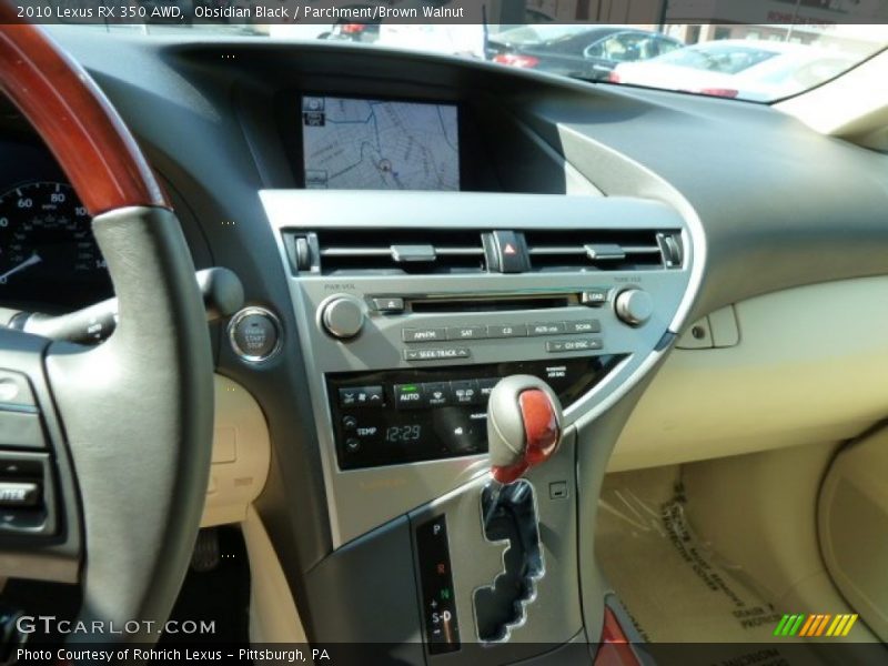 Obsidian Black / Parchment/Brown Walnut 2010 Lexus RX 350 AWD