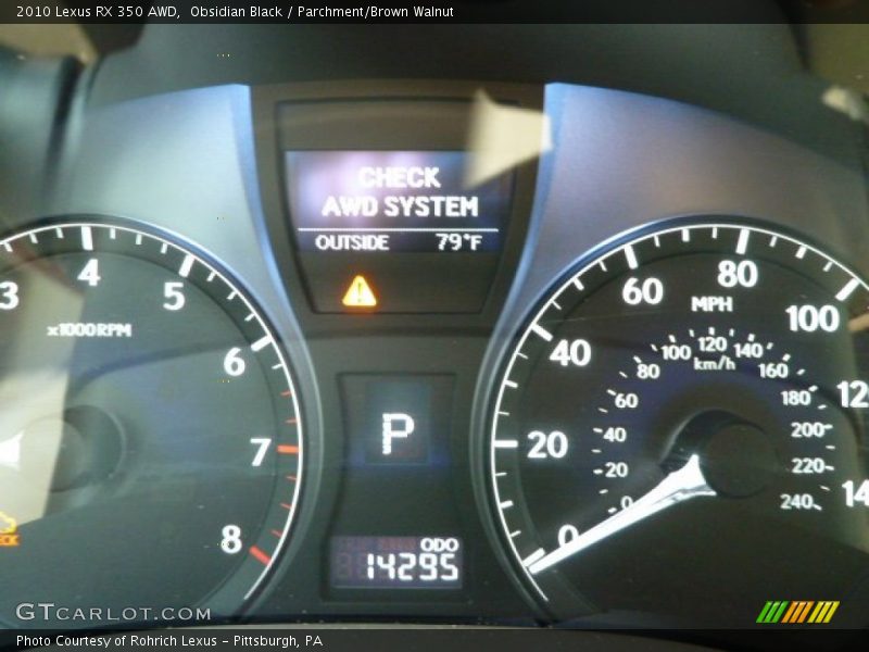 Obsidian Black / Parchment/Brown Walnut 2010 Lexus RX 350 AWD