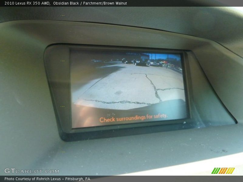 Obsidian Black / Parchment/Brown Walnut 2010 Lexus RX 350 AWD