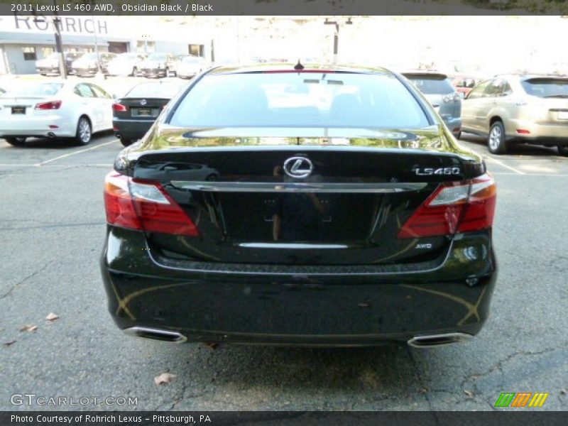 Obsidian Black / Black 2011 Lexus LS 460 AWD