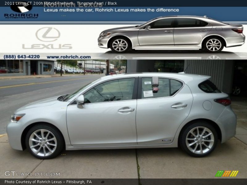 Tungsten Pearl / Black 2011 Lexus CT 200h Hybrid Premium