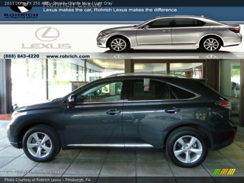Smokey Granite Mica / Light Gray 2011 Lexus RX 350 AWD