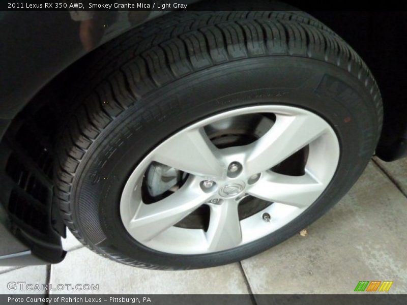 Smokey Granite Mica / Light Gray 2011 Lexus RX 350 AWD