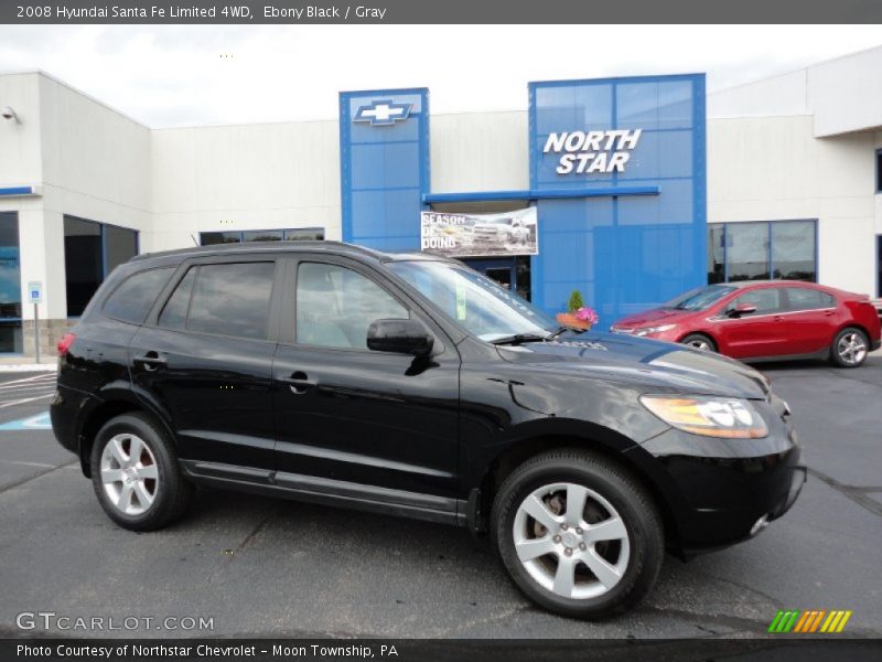 Ebony Black / Gray 2008 Hyundai Santa Fe Limited 4WD
