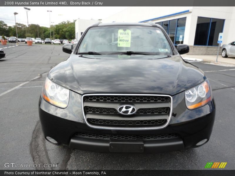 Ebony Black / Gray 2008 Hyundai Santa Fe Limited 4WD