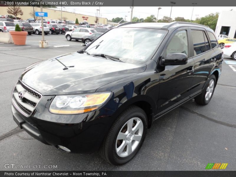 Ebony Black / Gray 2008 Hyundai Santa Fe Limited 4WD
