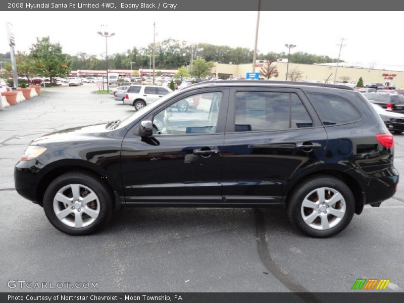 Ebony Black / Gray 2008 Hyundai Santa Fe Limited 4WD