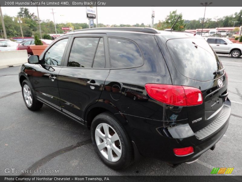 Ebony Black / Gray 2008 Hyundai Santa Fe Limited 4WD