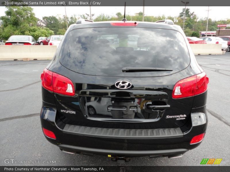 Ebony Black / Gray 2008 Hyundai Santa Fe Limited 4WD
