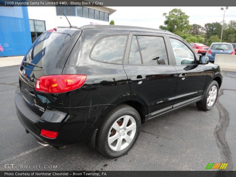 Ebony Black / Gray 2008 Hyundai Santa Fe Limited 4WD