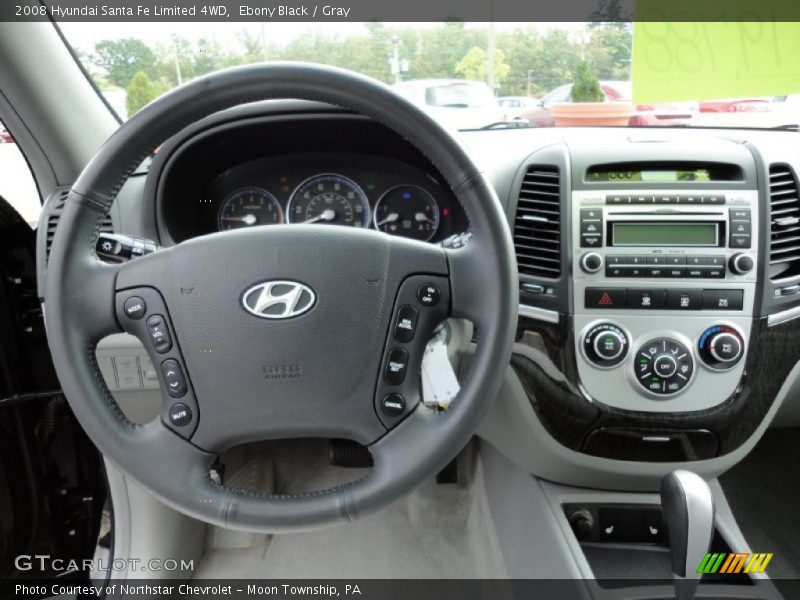 Ebony Black / Gray 2008 Hyundai Santa Fe Limited 4WD