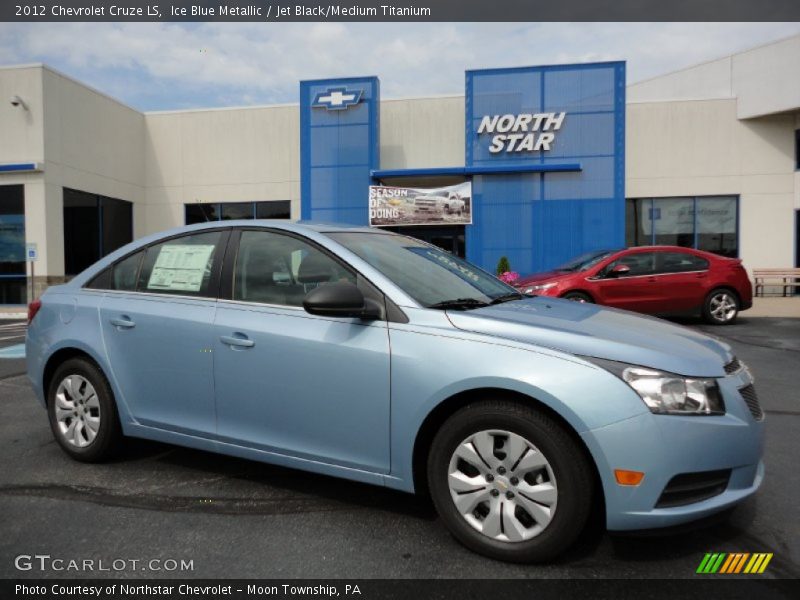 Ice Blue Metallic / Jet Black/Medium Titanium 2012 Chevrolet Cruze LS