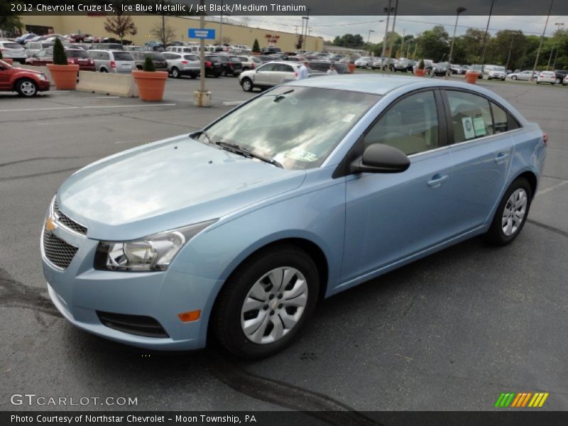Ice Blue Metallic / Jet Black/Medium Titanium 2012 Chevrolet Cruze LS