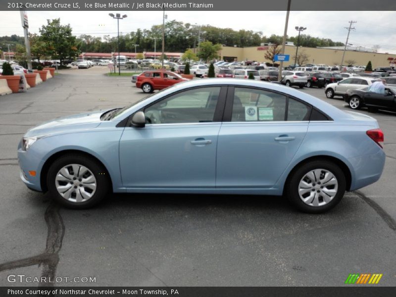 Ice Blue Metallic / Jet Black/Medium Titanium 2012 Chevrolet Cruze LS