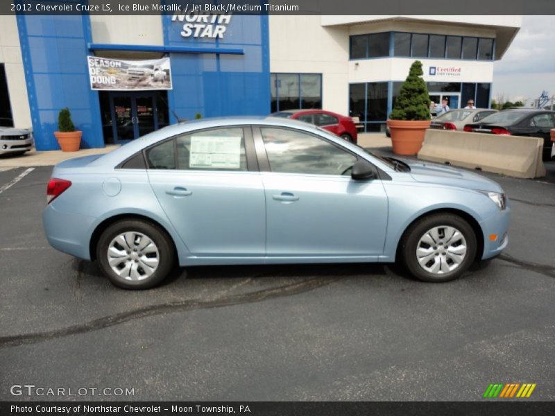 Ice Blue Metallic / Jet Black/Medium Titanium 2012 Chevrolet Cruze LS