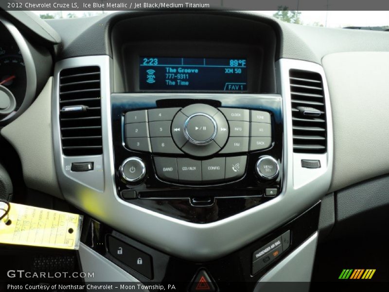 Ice Blue Metallic / Jet Black/Medium Titanium 2012 Chevrolet Cruze LS