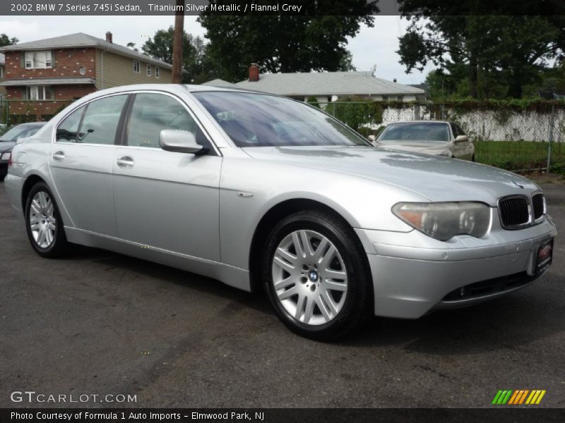 Titanium Silver Metallic / Flannel Grey 2002 BMW 7 Series 745i Sedan