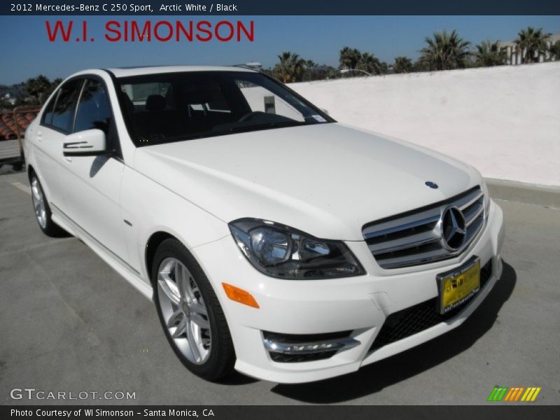 Arctic White / Black 2012 Mercedes-Benz C 250 Sport