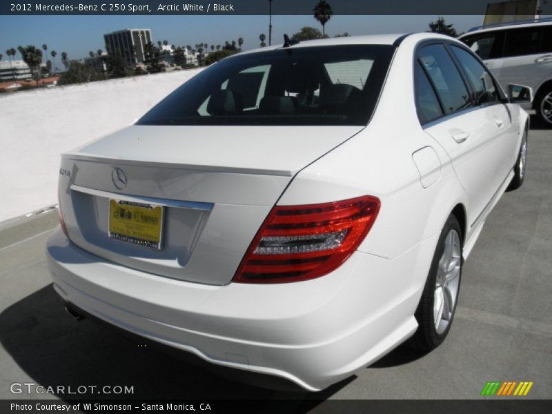 Arctic White / Black 2012 Mercedes-Benz C 250 Sport