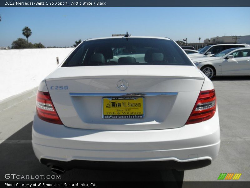 Arctic White / Black 2012 Mercedes-Benz C 250 Sport