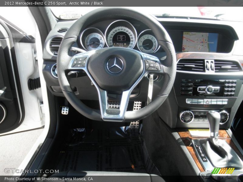 Arctic White / Black 2012 Mercedes-Benz C 250 Sport
