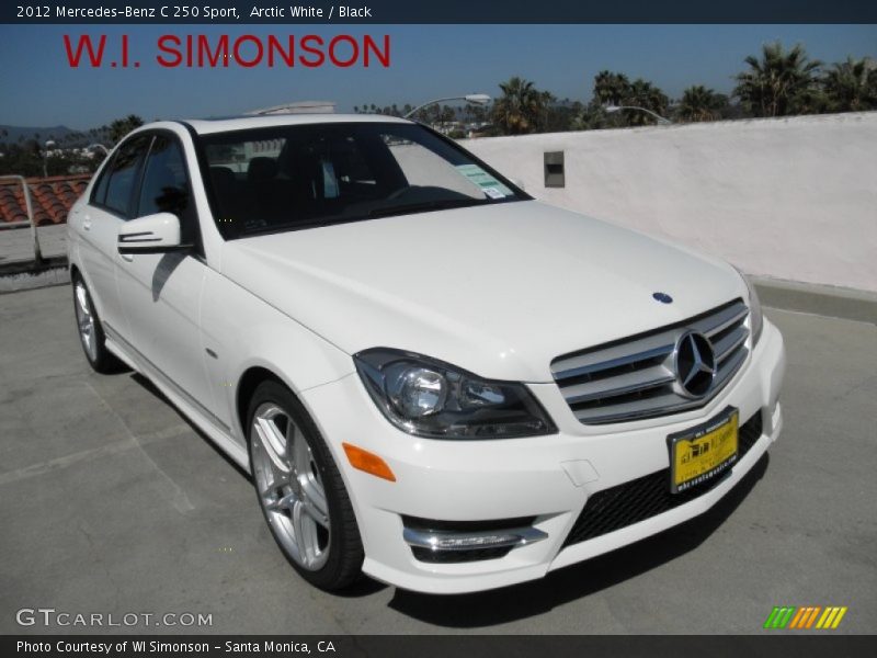 Arctic White / Black 2012 Mercedes-Benz C 250 Sport