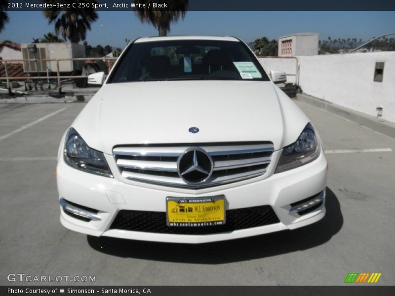 Arctic White / Black 2012 Mercedes-Benz C 250 Sport