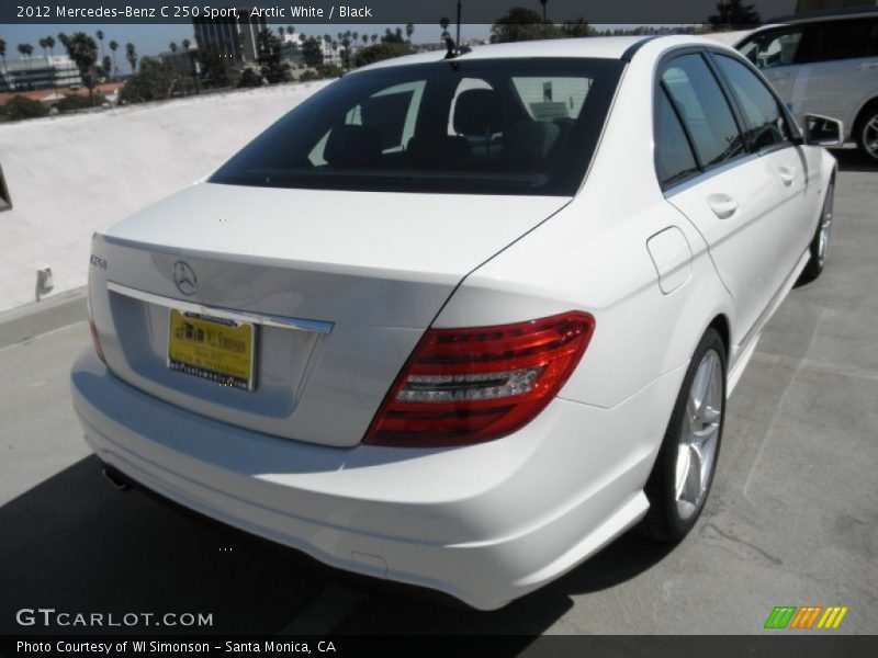 Arctic White / Black 2012 Mercedes-Benz C 250 Sport