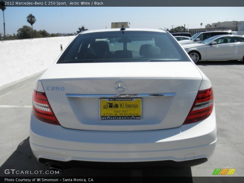 Arctic White / Black 2012 Mercedes-Benz C 250 Sport