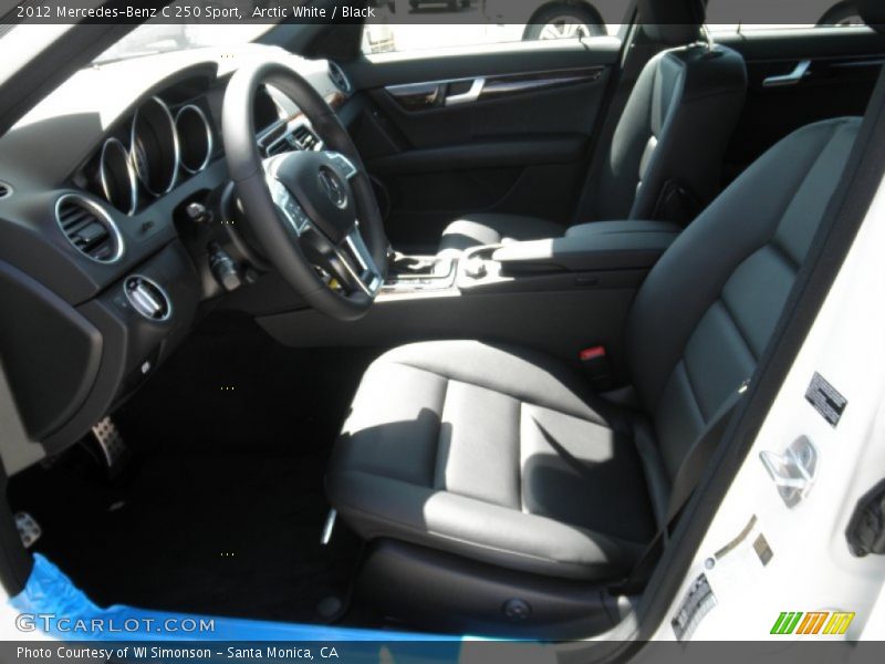 Arctic White / Black 2012 Mercedes-Benz C 250 Sport