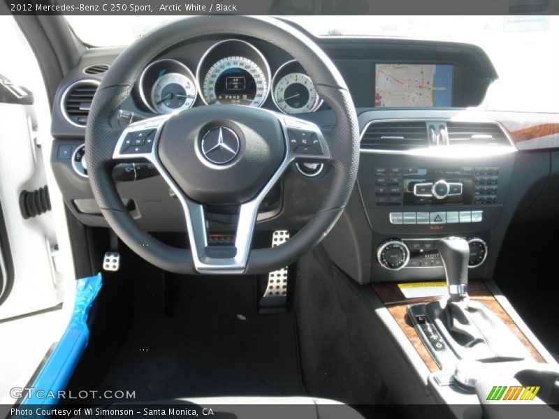 Arctic White / Black 2012 Mercedes-Benz C 250 Sport