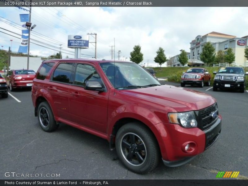 Sangria Red Metallic / Charcoal Black 2010 Ford Escape XLT Sport Package 4WD
