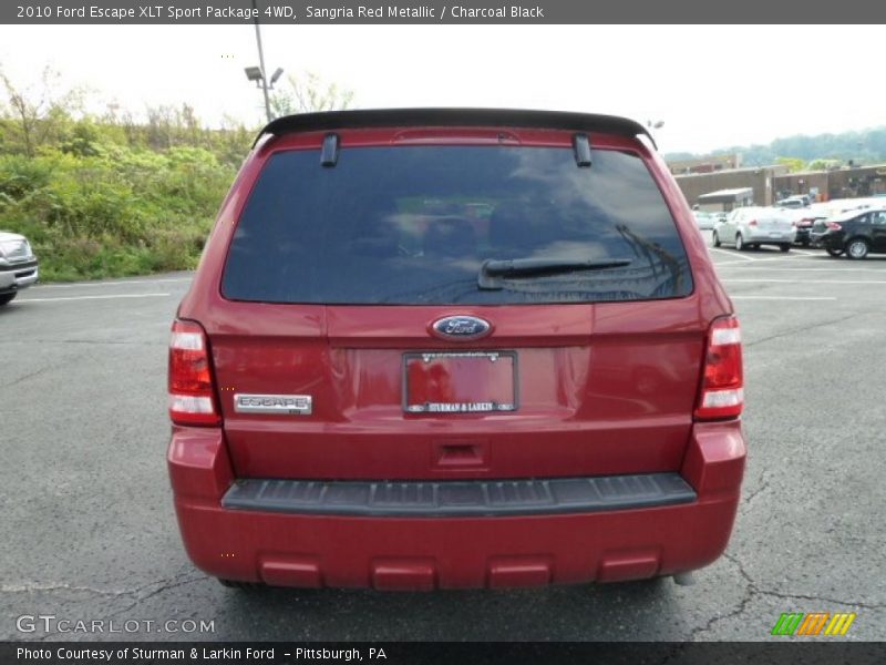 Sangria Red Metallic / Charcoal Black 2010 Ford Escape XLT Sport Package 4WD