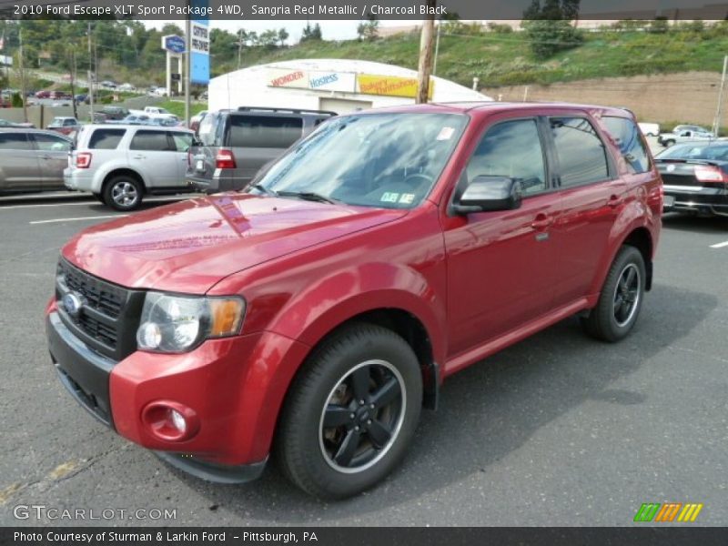 Sangria Red Metallic / Charcoal Black 2010 Ford Escape XLT Sport Package 4WD