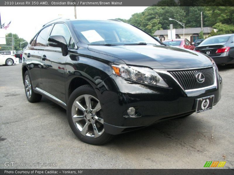 Obsidian Black / Parchment/Brown Walnut 2010 Lexus RX 350 AWD