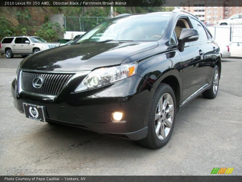 Obsidian Black / Parchment/Brown Walnut 2010 Lexus RX 350 AWD