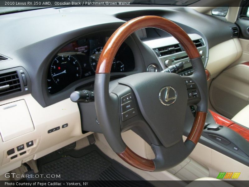Obsidian Black / Parchment/Brown Walnut 2010 Lexus RX 350 AWD