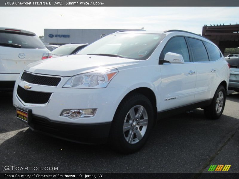 Summit White / Ebony 2009 Chevrolet Traverse LT AWD