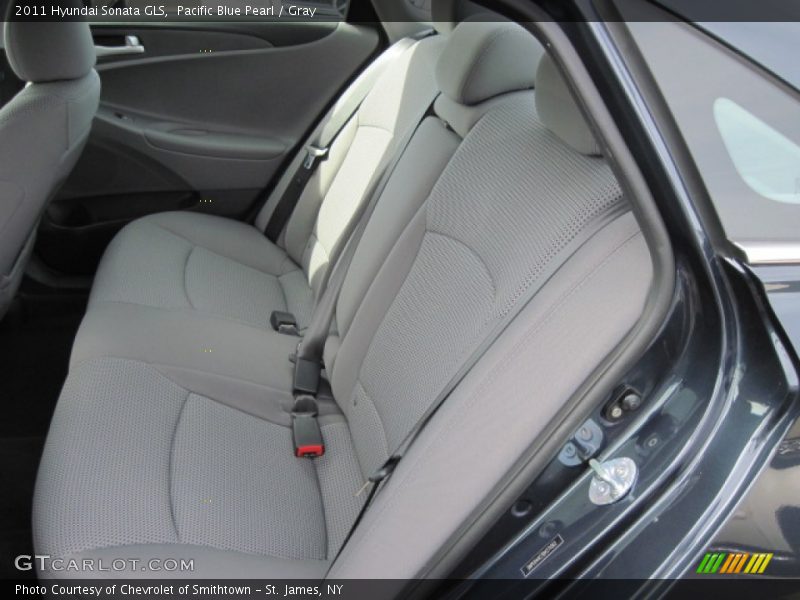 Pacific Blue Pearl / Gray 2011 Hyundai Sonata GLS