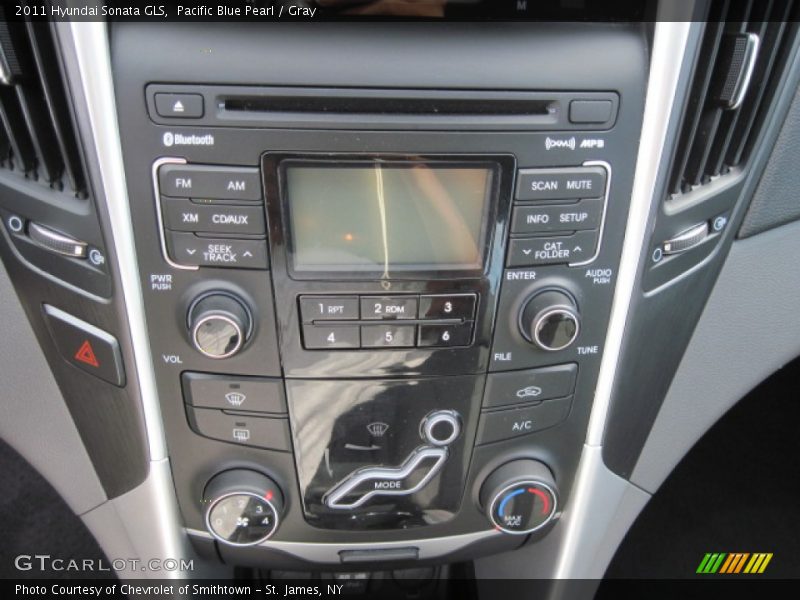 Pacific Blue Pearl / Gray 2011 Hyundai Sonata GLS