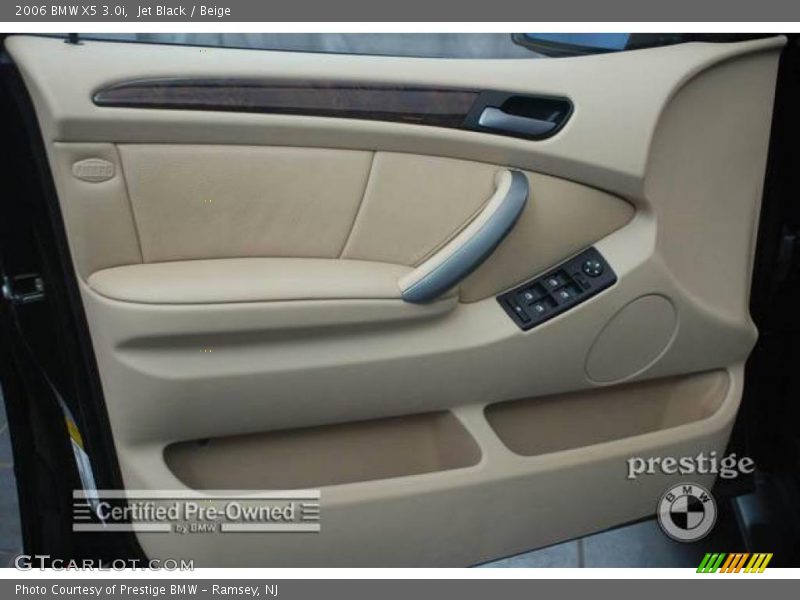 Jet Black / Beige 2006 BMW X5 3.0i