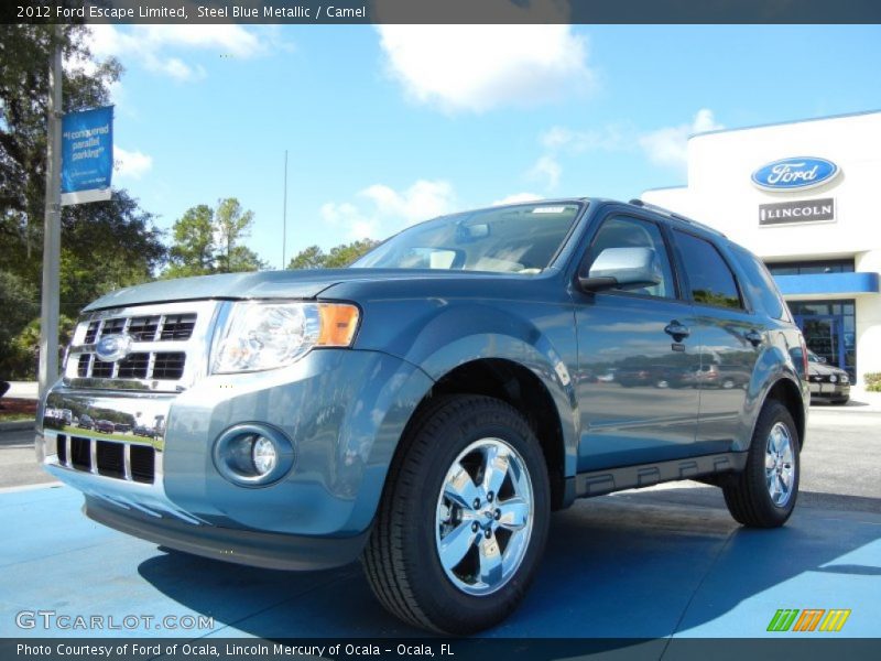 Steel Blue Metallic / Camel 2012 Ford Escape Limited