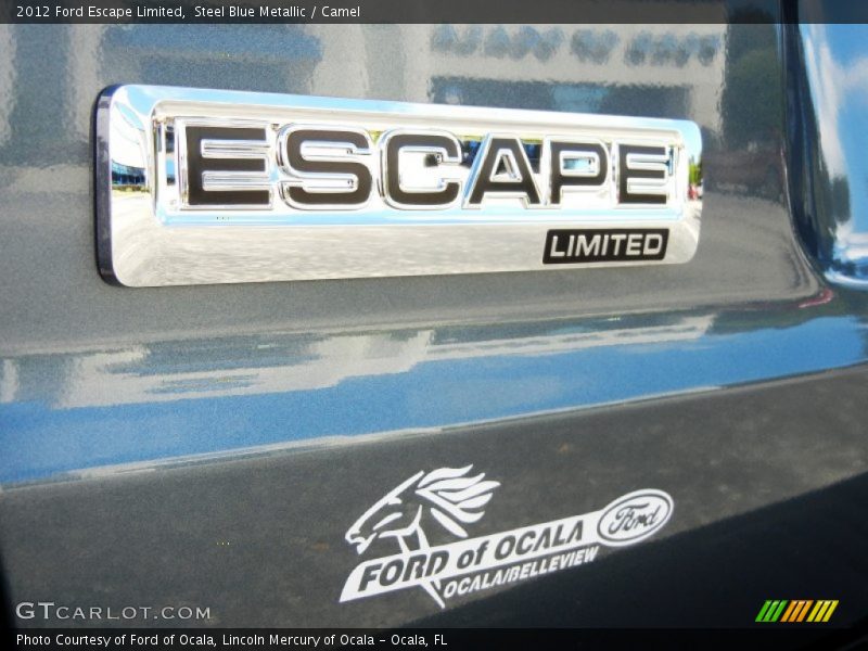 Steel Blue Metallic / Camel 2012 Ford Escape Limited