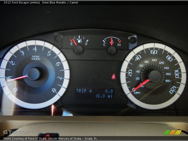 Steel Blue Metallic / Camel 2012 Ford Escape Limited