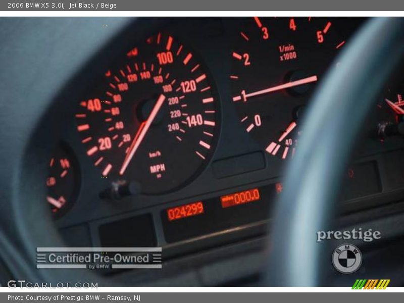 Jet Black / Beige 2006 BMW X5 3.0i