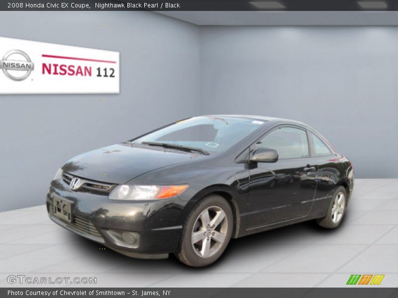 Nighthawk Black Pearl / Black 2008 Honda Civic EX Coupe