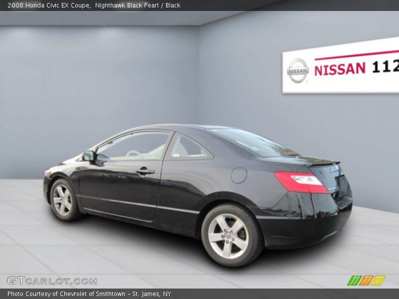 Nighthawk Black Pearl / Black 2008 Honda Civic EX Coupe