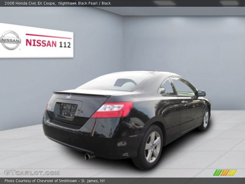 Nighthawk Black Pearl / Black 2008 Honda Civic EX Coupe