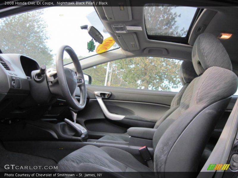 Nighthawk Black Pearl / Black 2008 Honda Civic EX Coupe