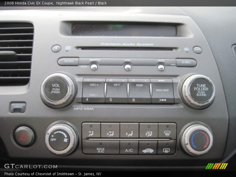 Nighthawk Black Pearl / Black 2008 Honda Civic EX Coupe